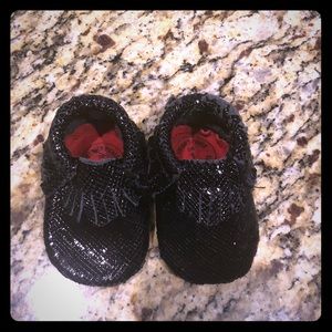 Freshly picked moccasins with red bottoms